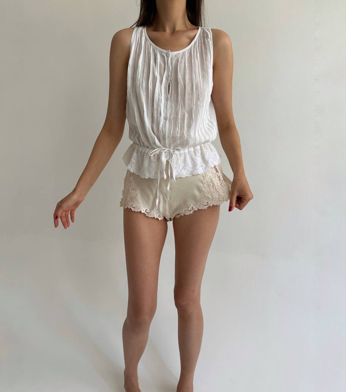Vintage cotton chemise top
