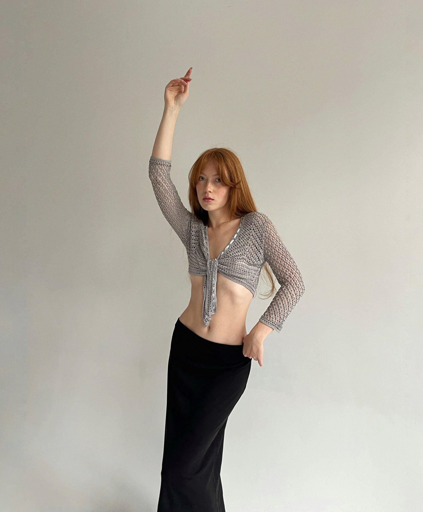 Y2K crochet wrap top