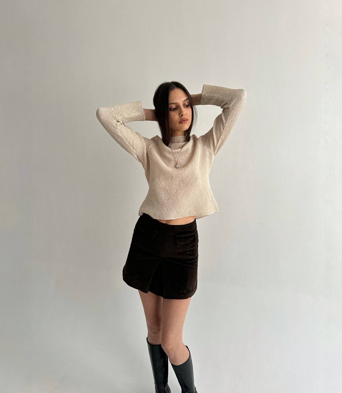 Vintage Japanese crinkle blouse