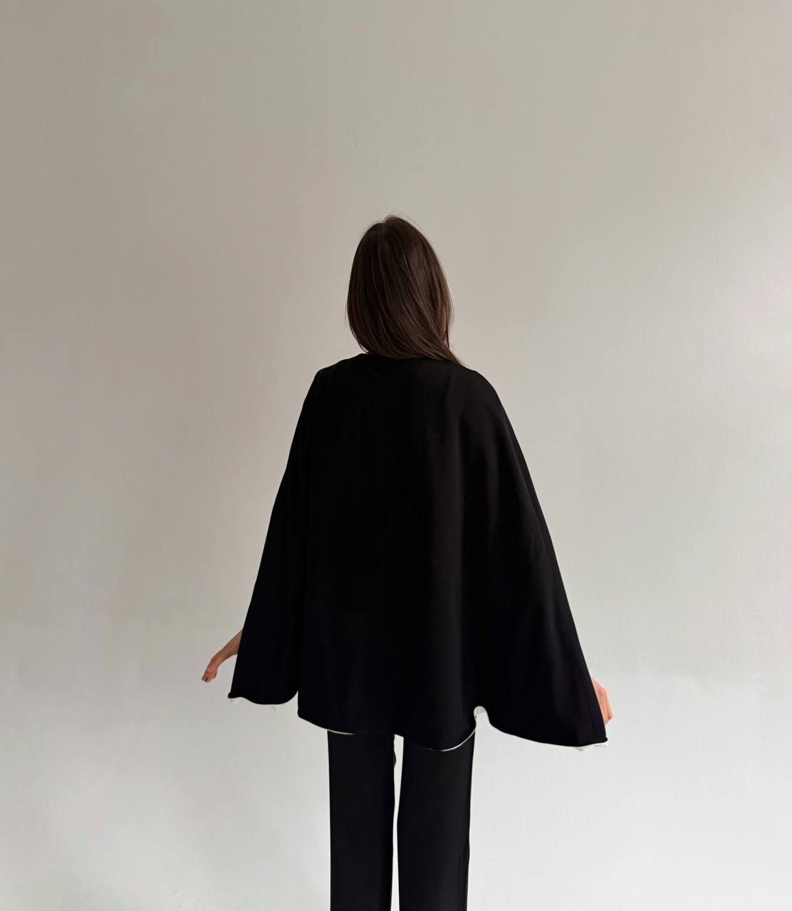 Anne Fontain viscose reversible poncho