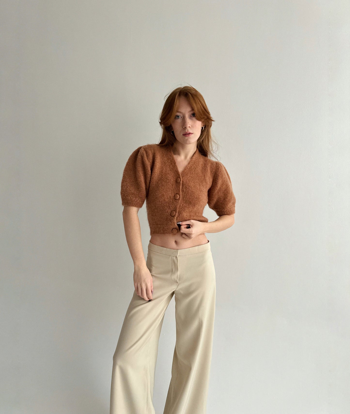 Rouje Paris 82% mohair fluffy cardigan