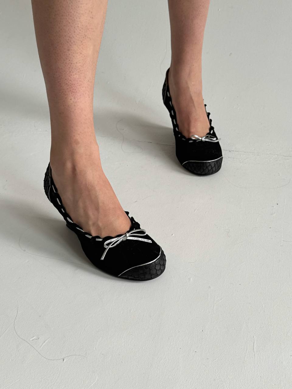 Vintage wedge suede shoes