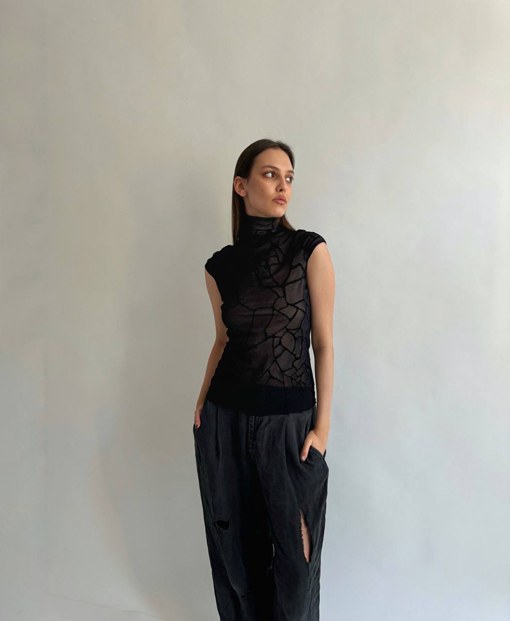 Vintage avant garde mesh top