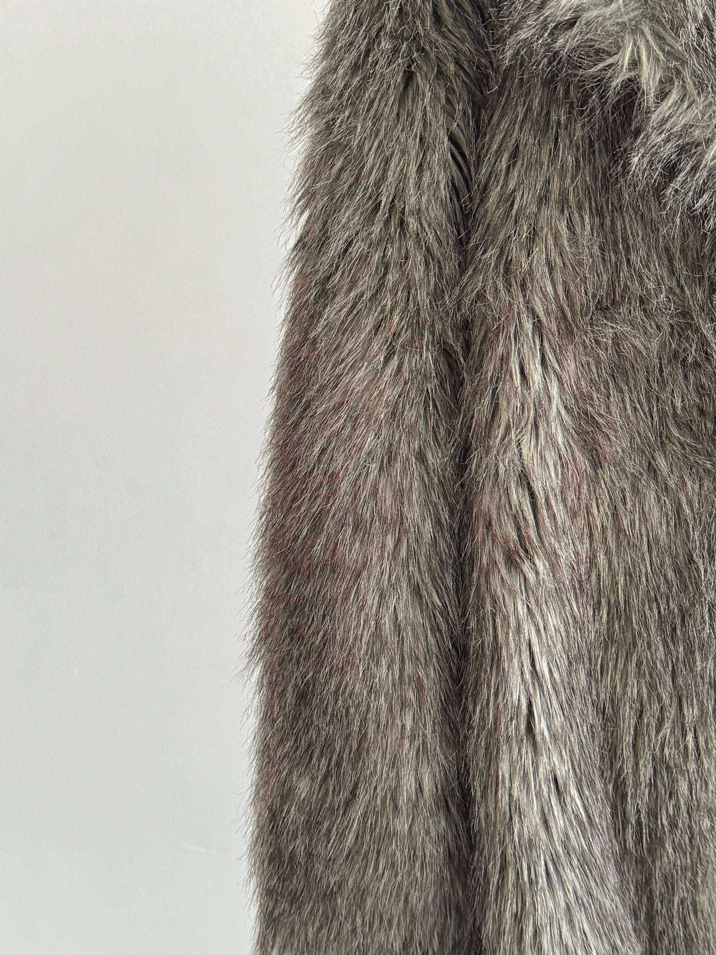 Vintage grey beautiful faux fur