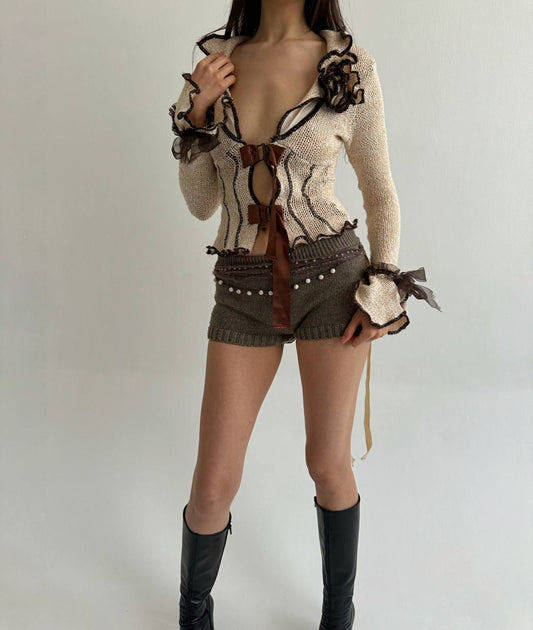 Vintage French fairycore cardigan