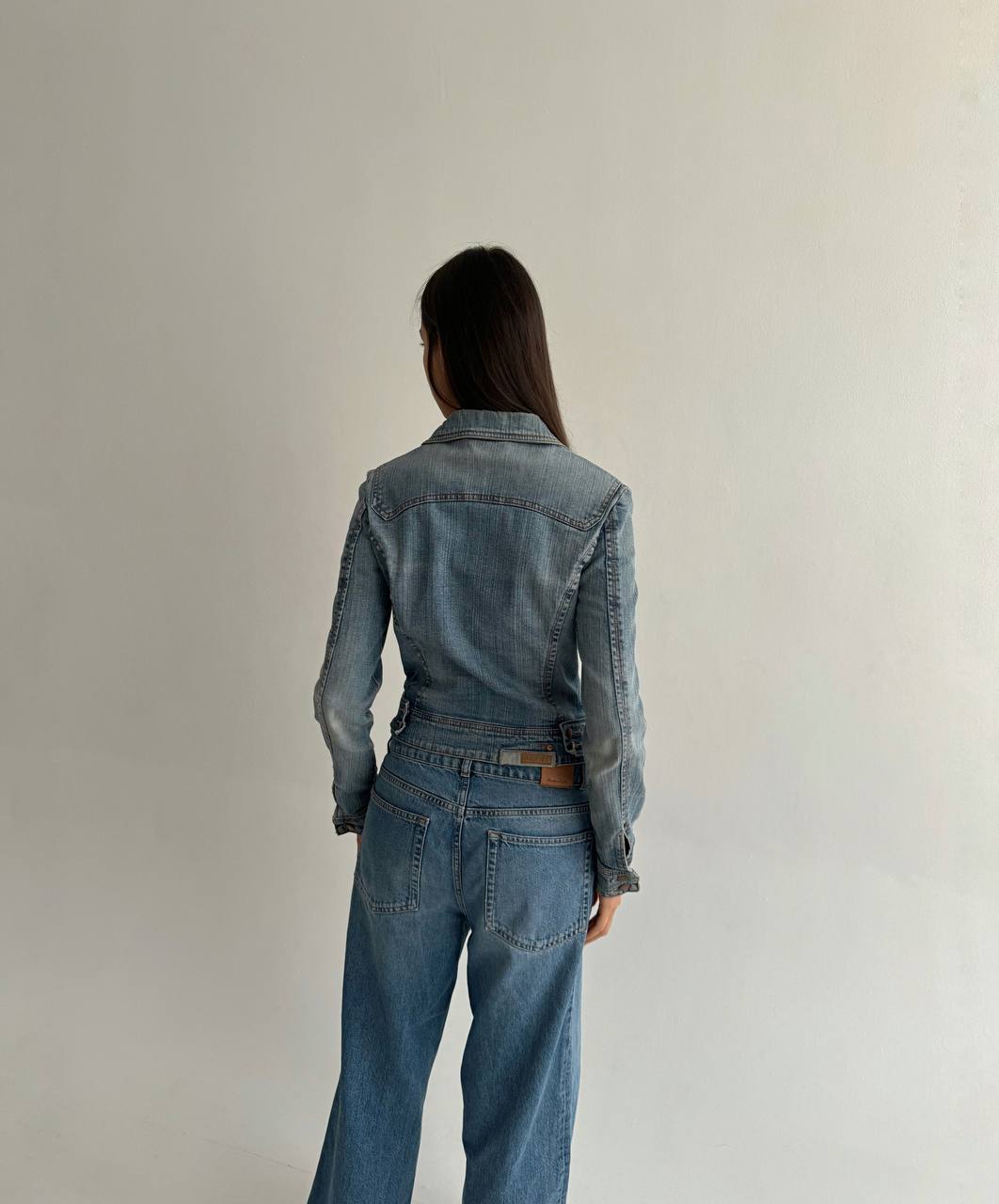 Y2K washed denim jacket