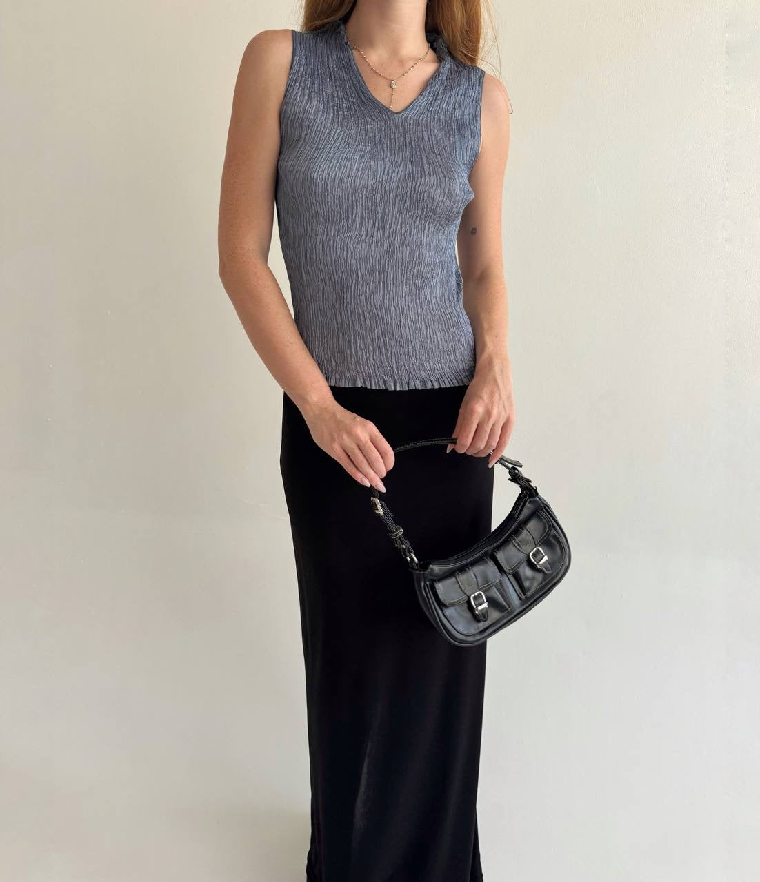 Vintage pleated avant garde top