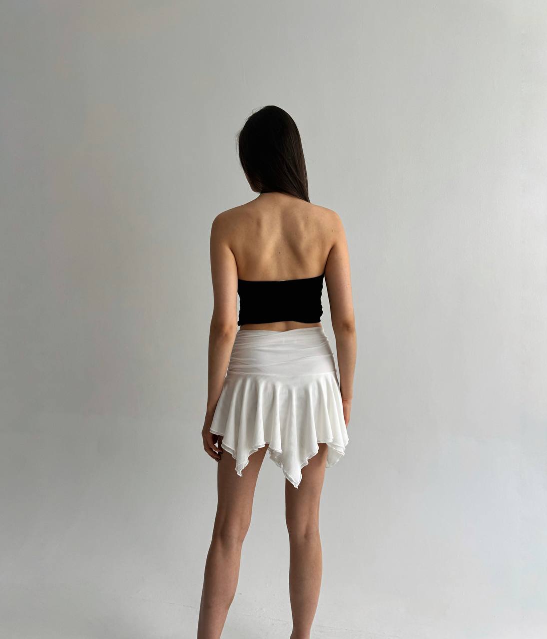 Vintage Y2K asymmetrical skirt with shorts
