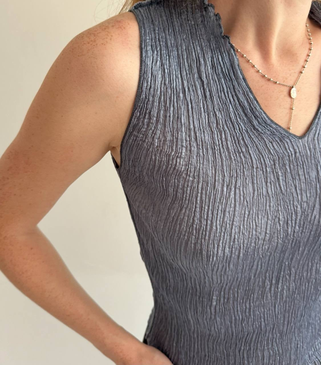 Vintage pleated avant garde top