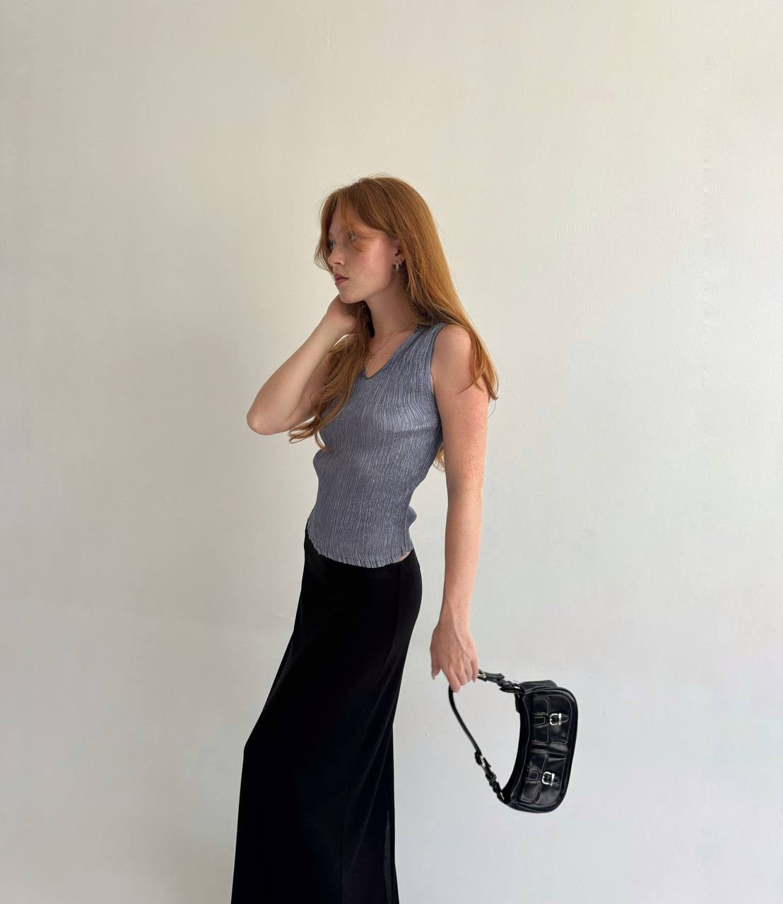 Vintage pleated avant garde top