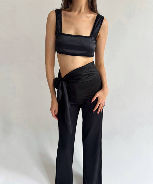 Jean Paul Gaultier satin crop top