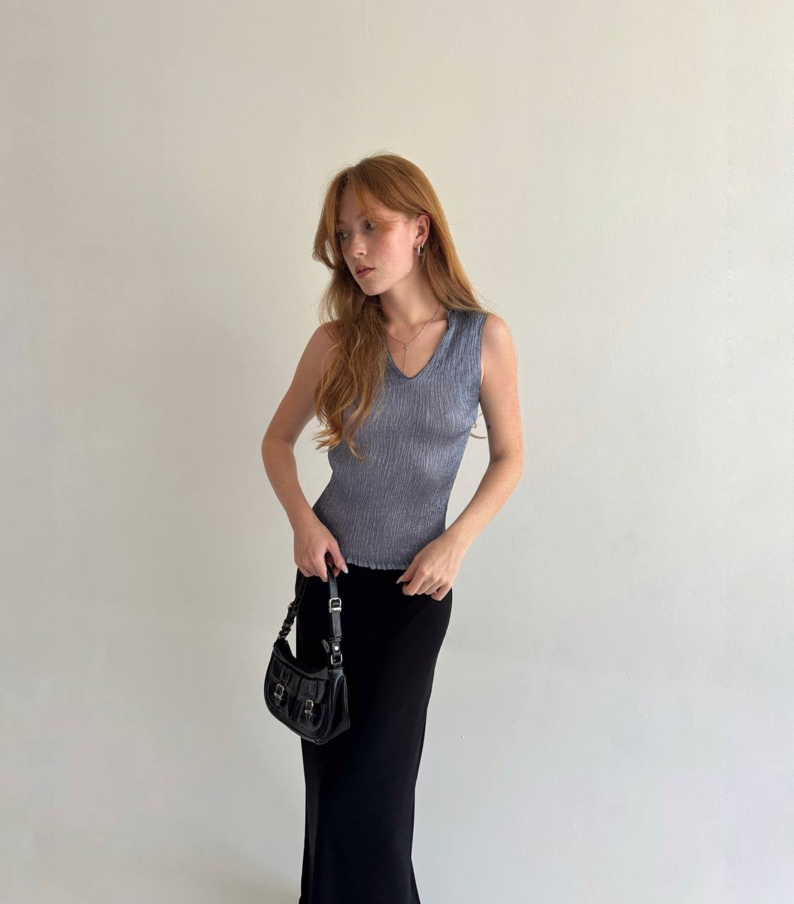 Vintage pleated avant garde top