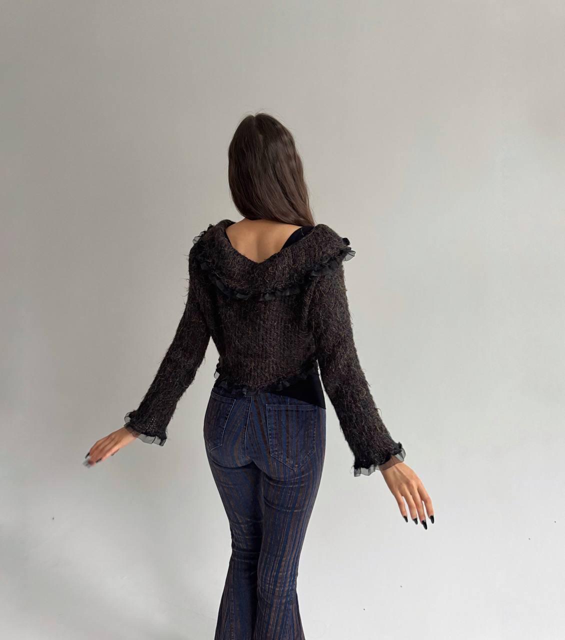 Vintage French knitted cardigan