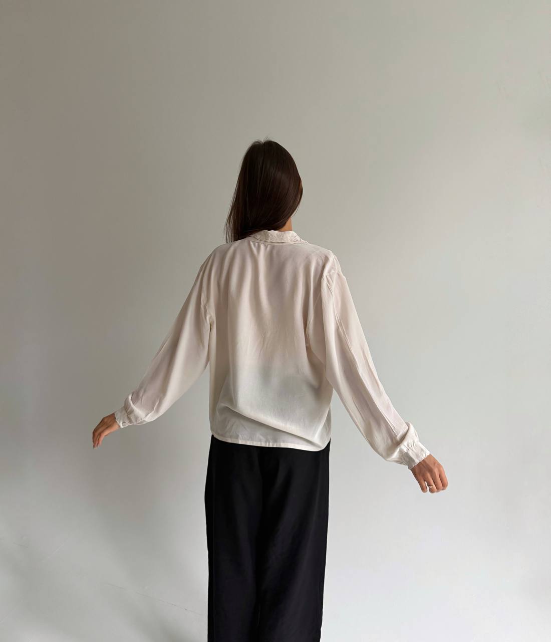 Vintage embroidered silk shirt