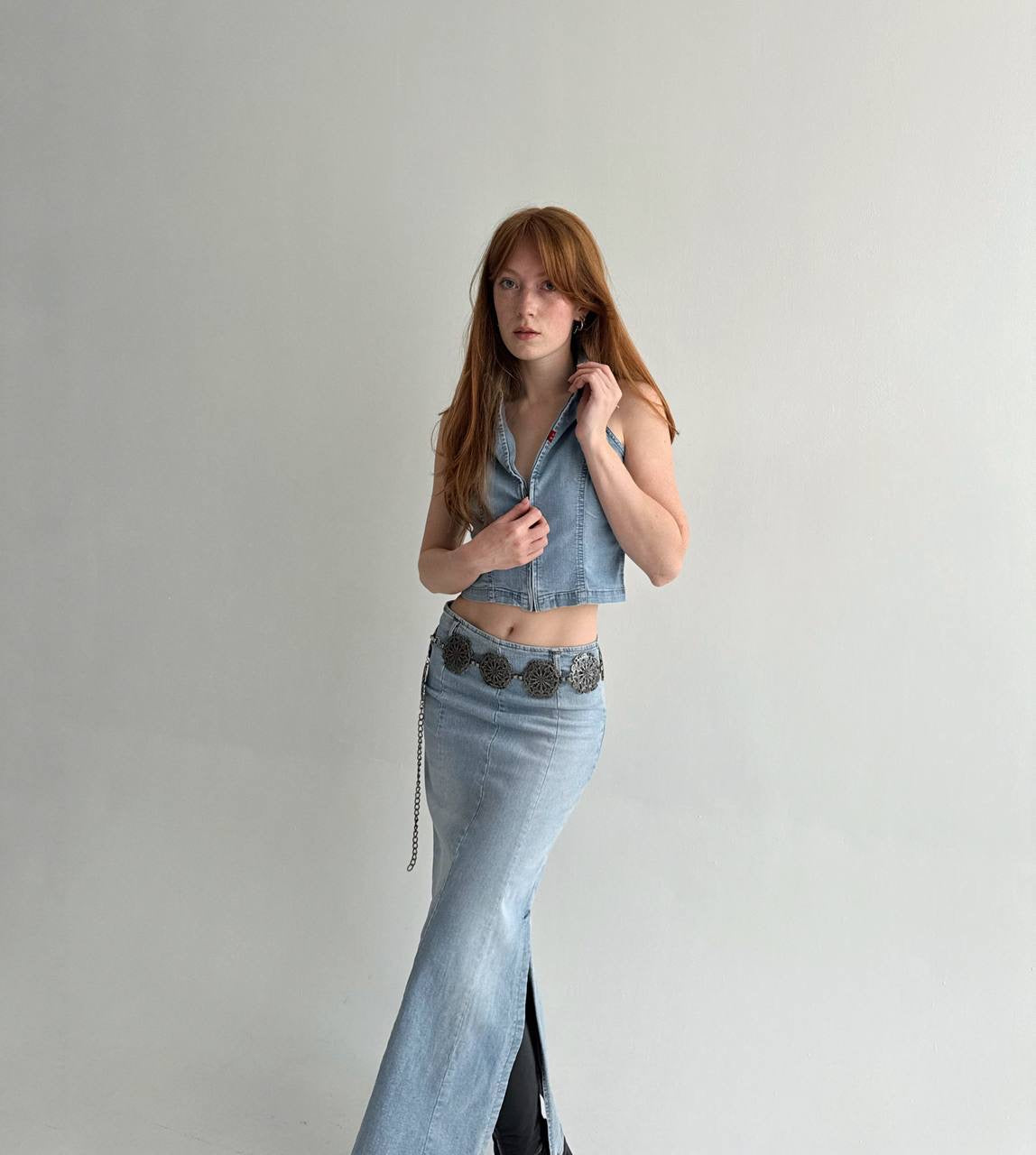 Vintage Y2K denim 2 piece set