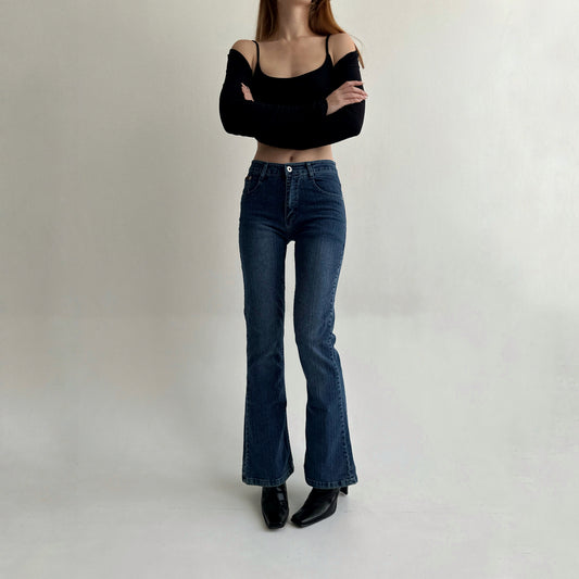 Vintage flared mid rise jeans