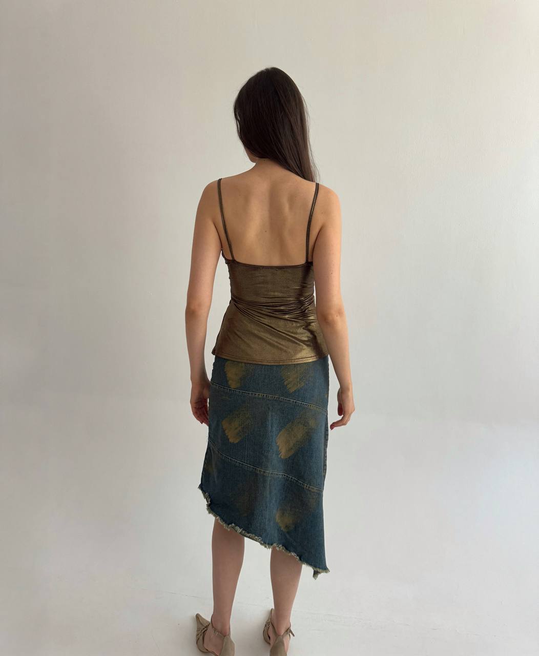 Vintage bronze Y2K top