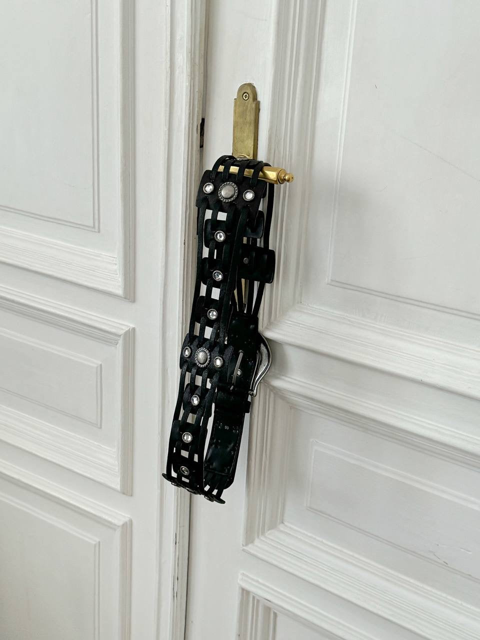 Y2K faux leather belt