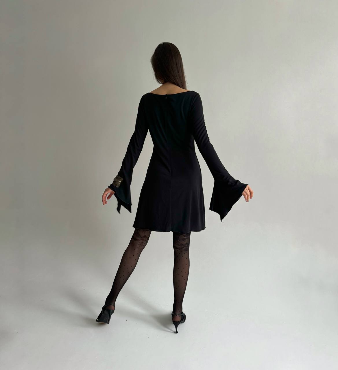 Vintage Gianfranco Ferre acetate gothic dress