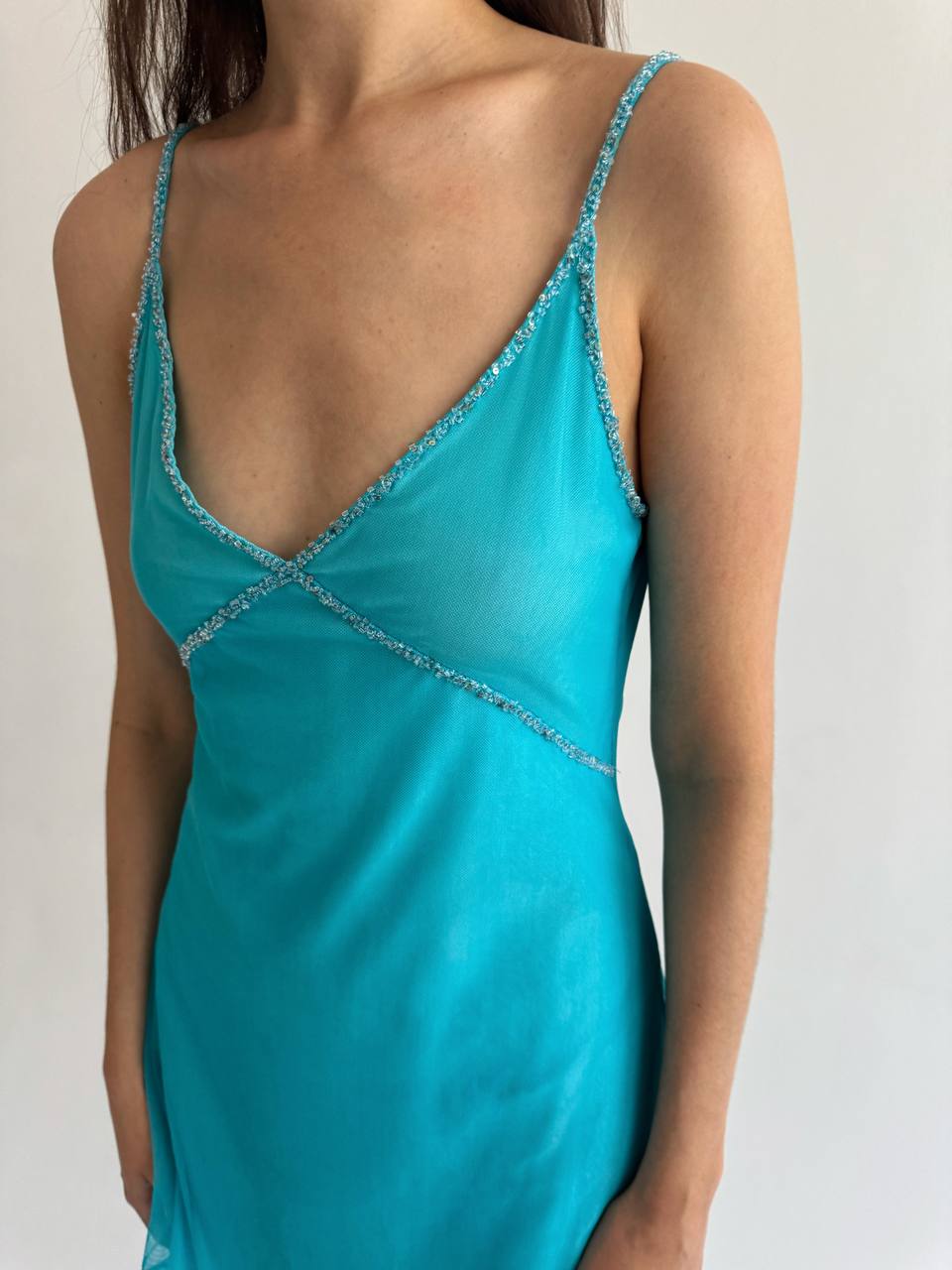Vintage Blumarine turquoise dress