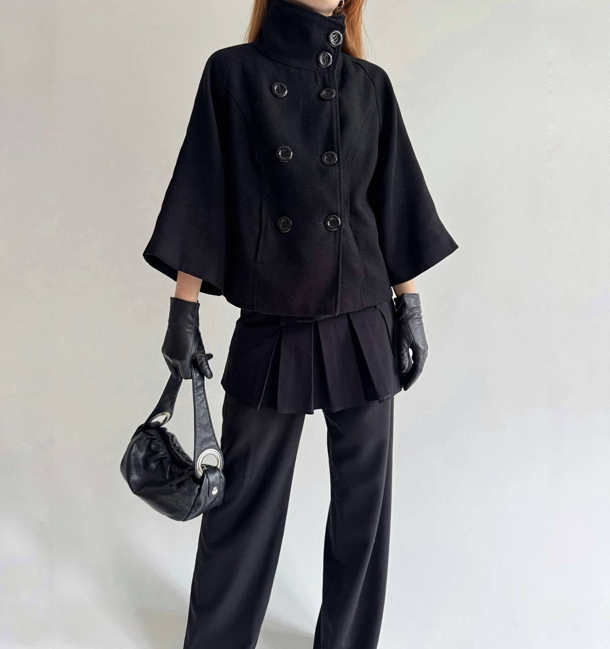 Vintage black cape jacket