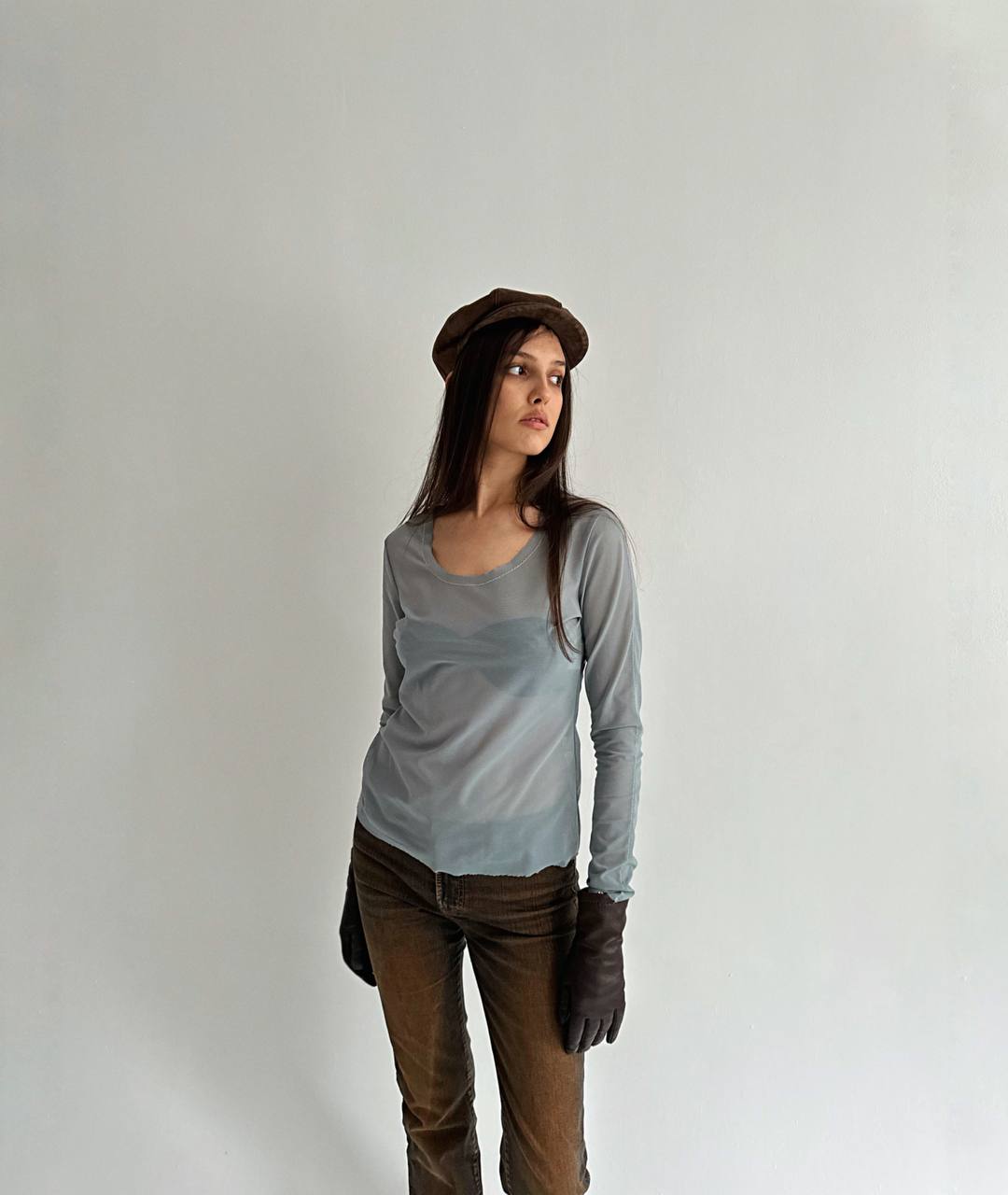 La Perla Studio pigeon mesh blouse