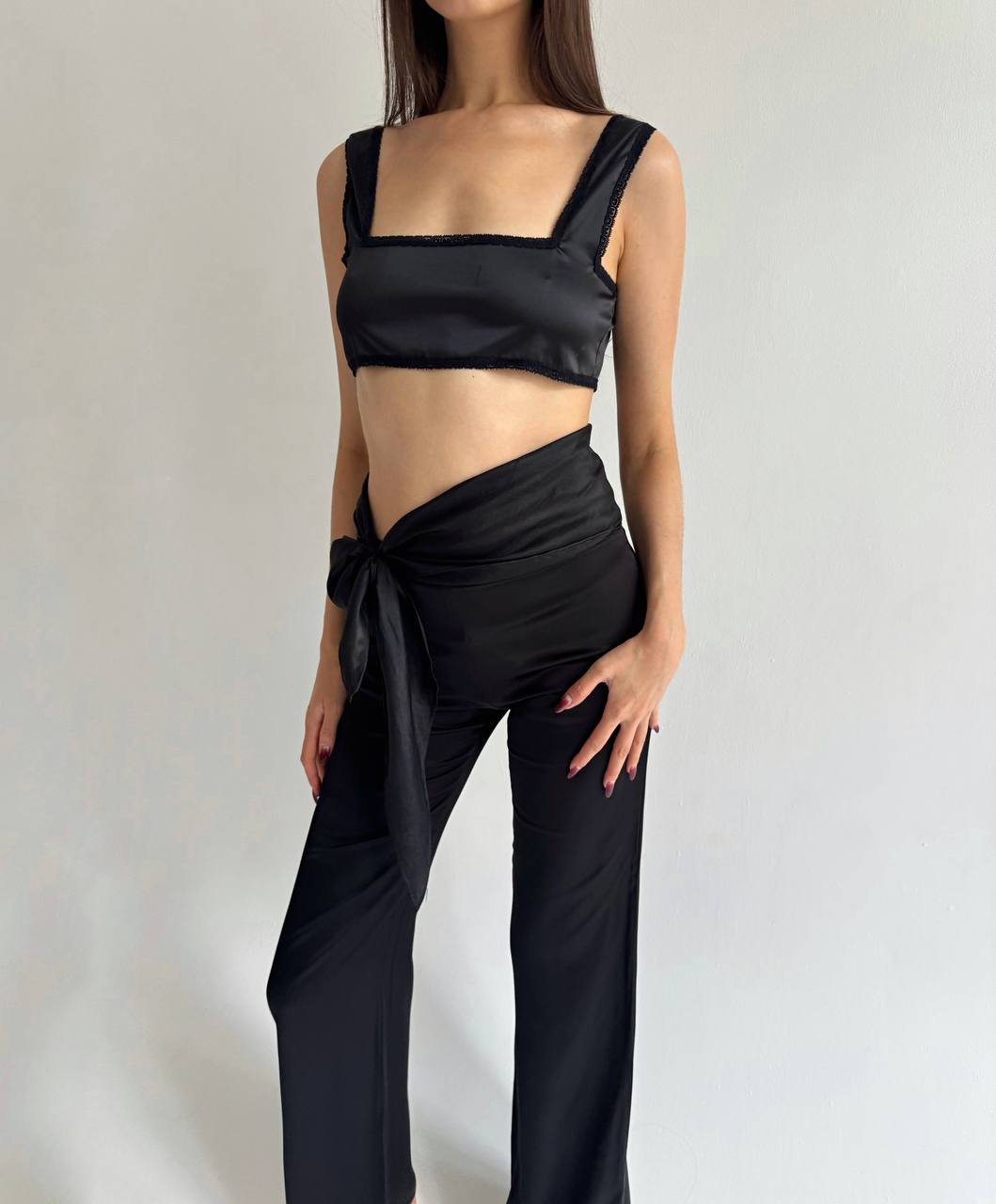 Jean Paul Gaultier satin crop top