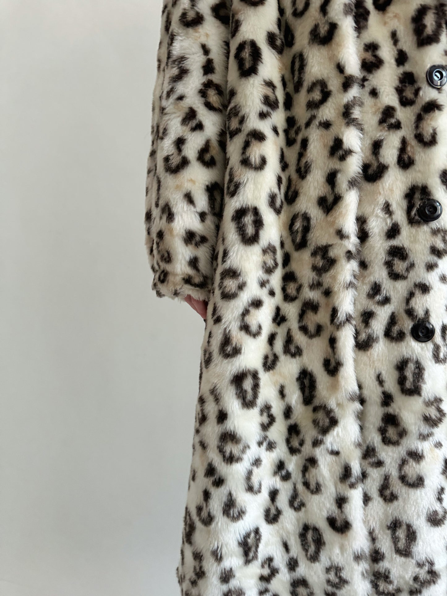 Vintage leopard printed faux fur