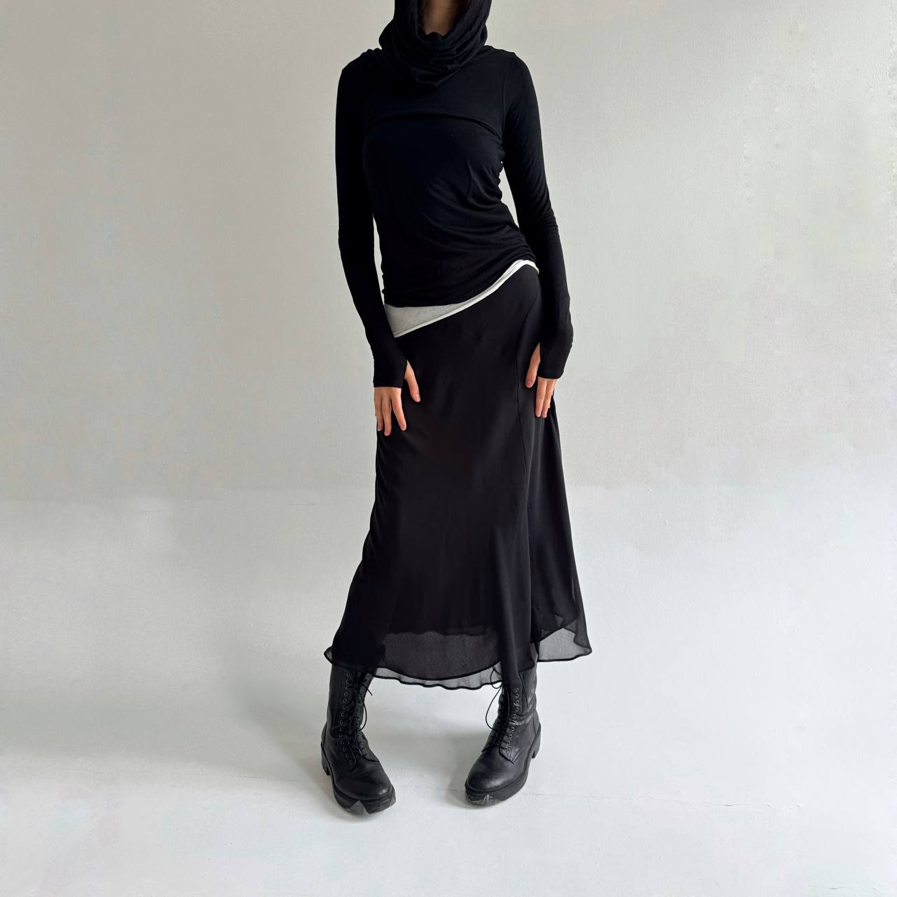 La Perla pure silk black skirt
