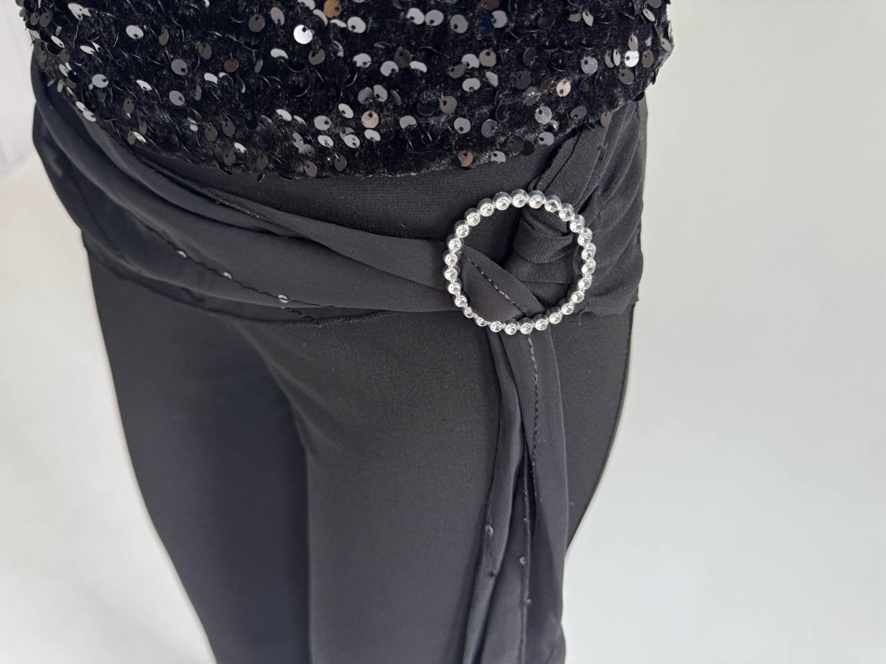 Vintage black stretchy flared pants