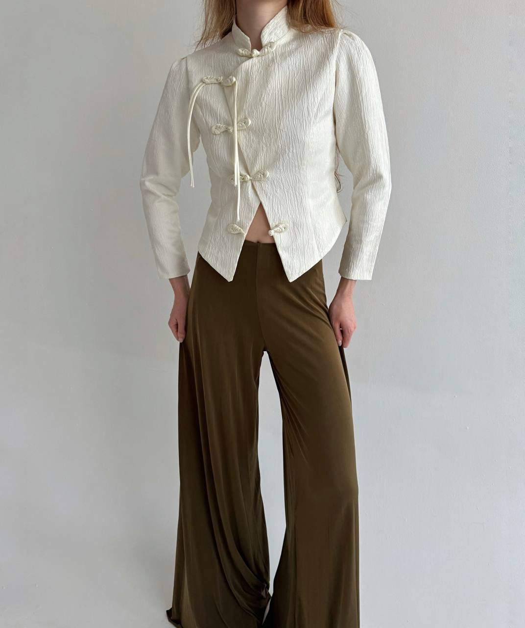 Vintage asymmetrical textured blazer