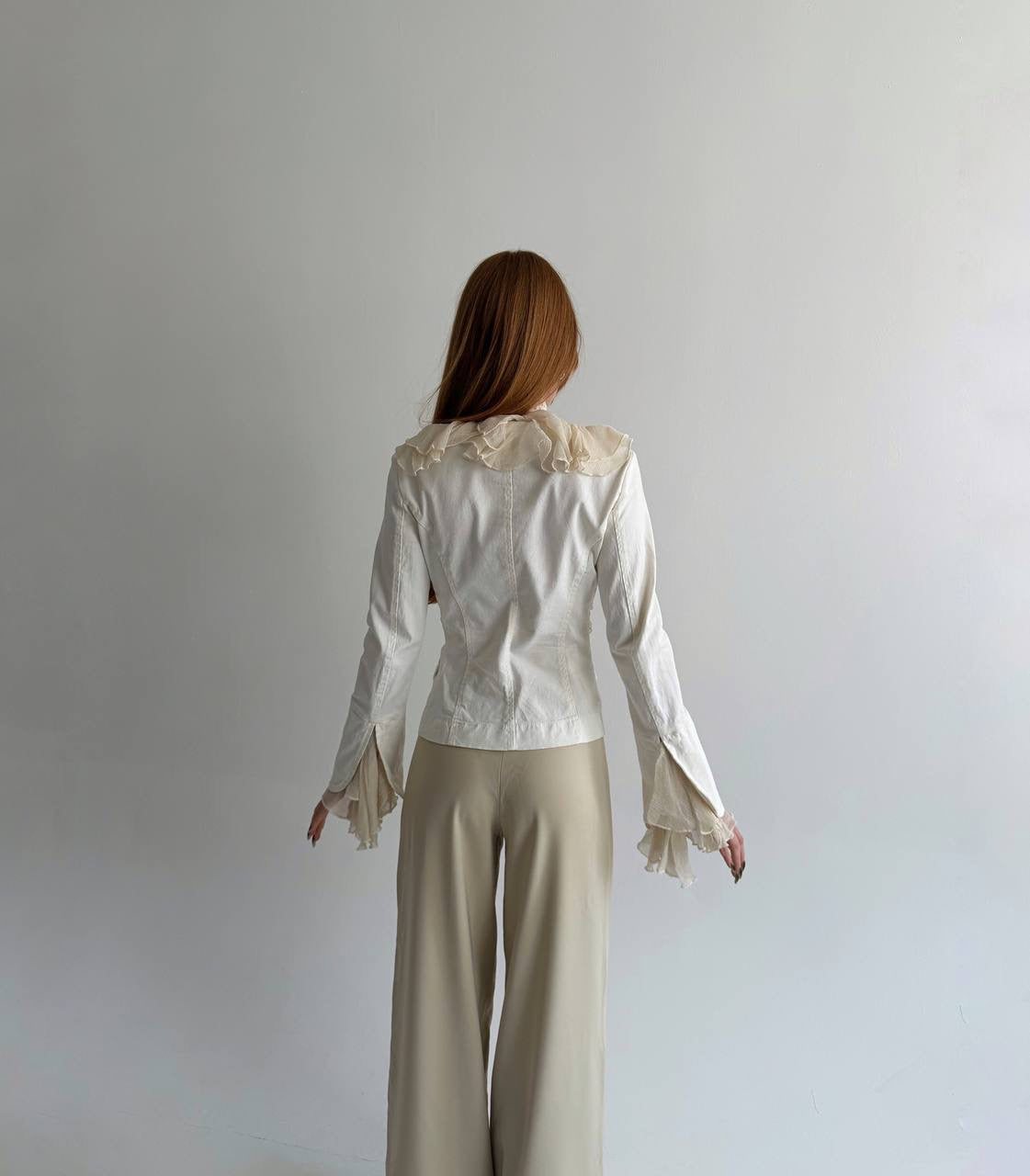 Y2K 97% cotton cream blazer