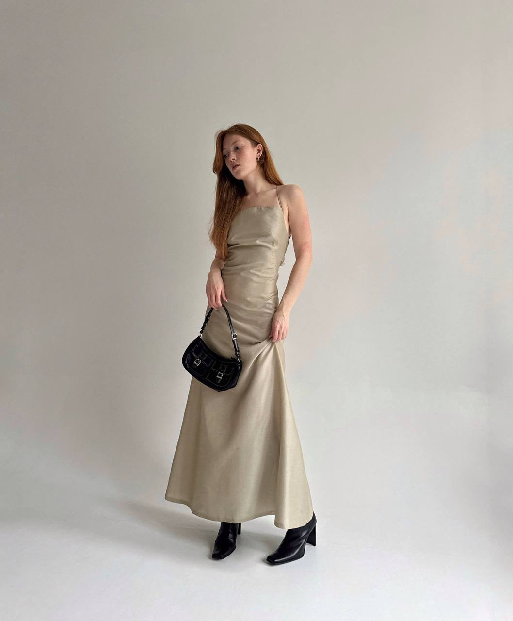 Vintage maxi dress with beautiful crossed back straps