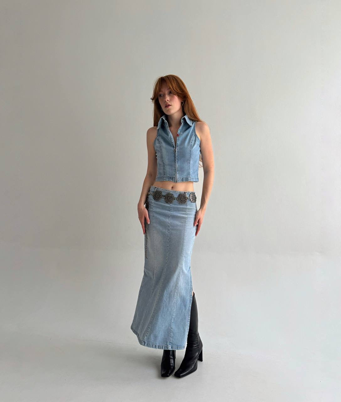 Vintage Y2K denim 2 piece set