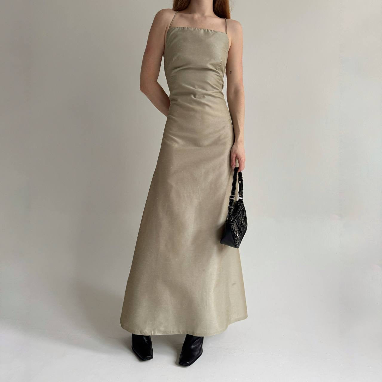 Vintage maxi dress with beautiful crossed back straps