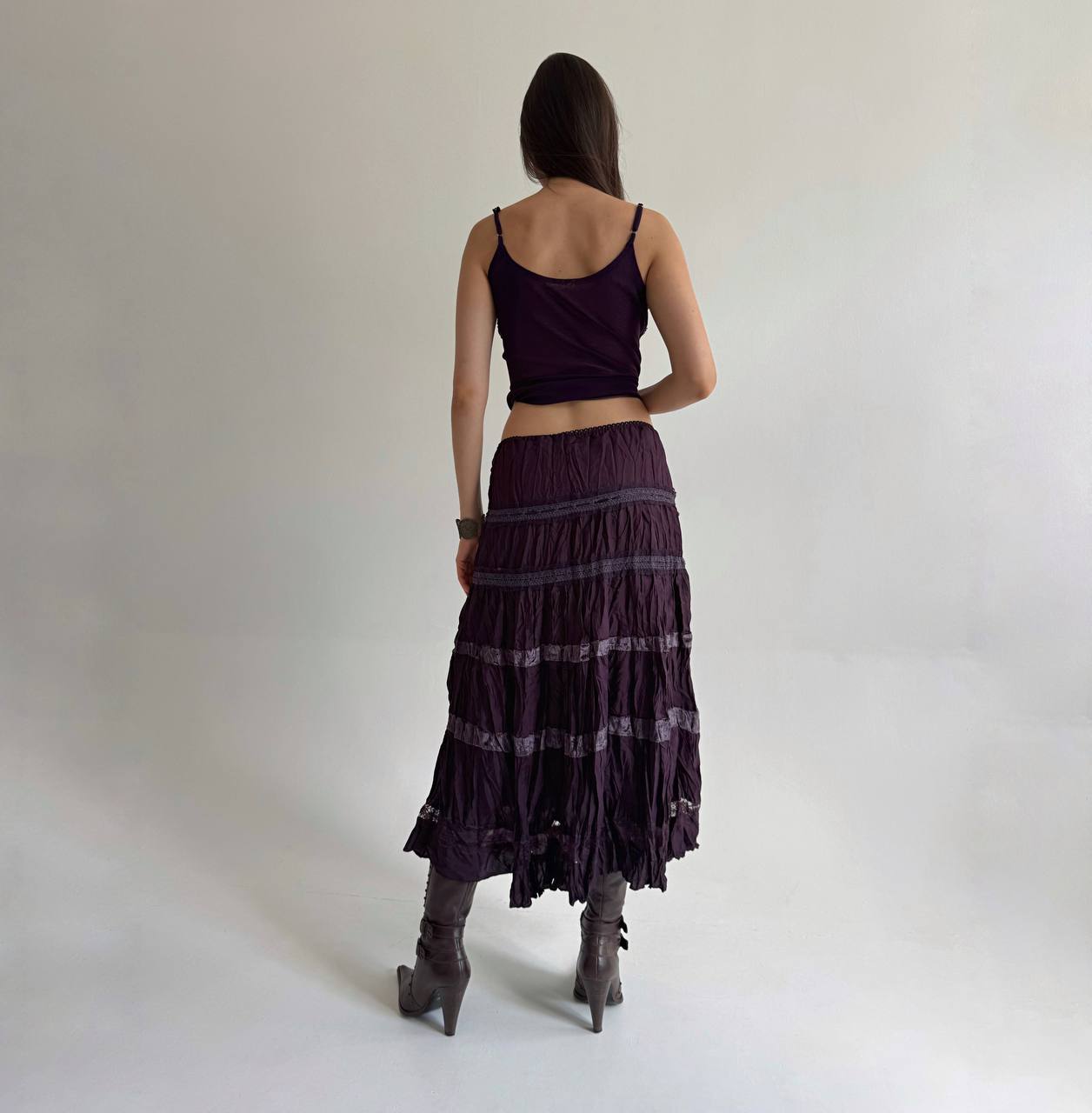 Vintage purple whimsigoth ruched skirt
