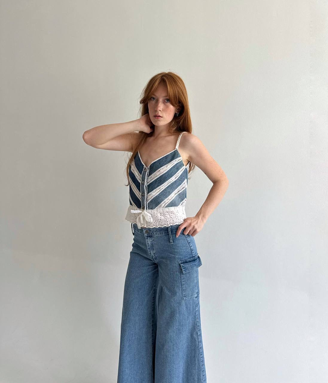 Vintage denim cami top
