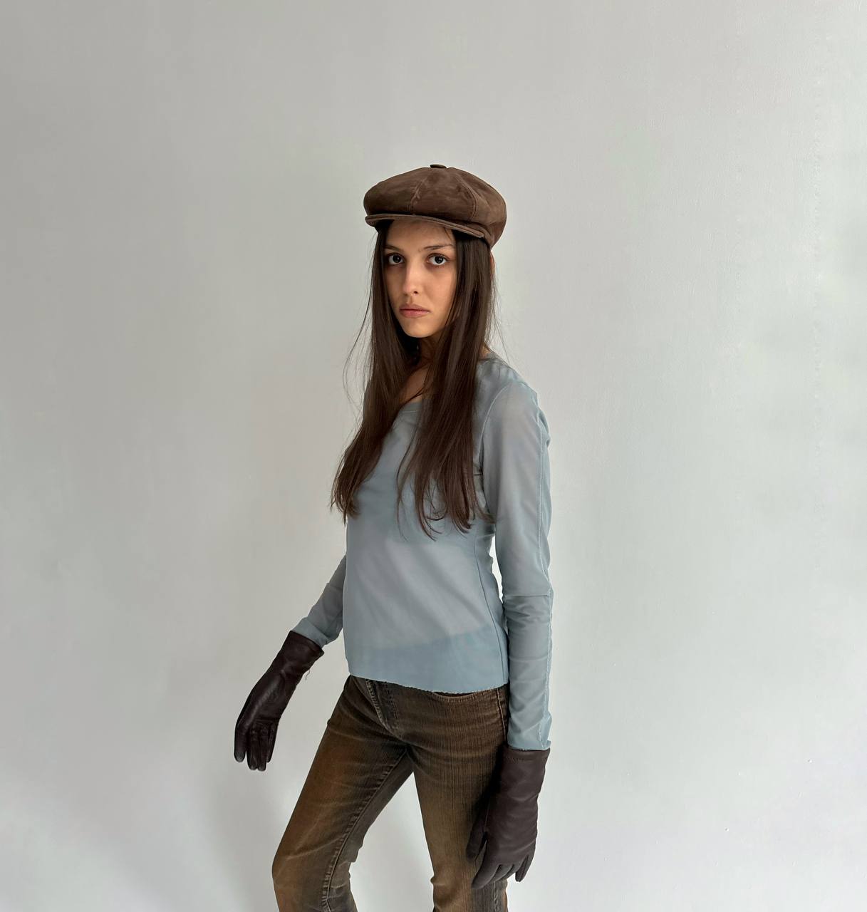 Vintage genuine leather hat