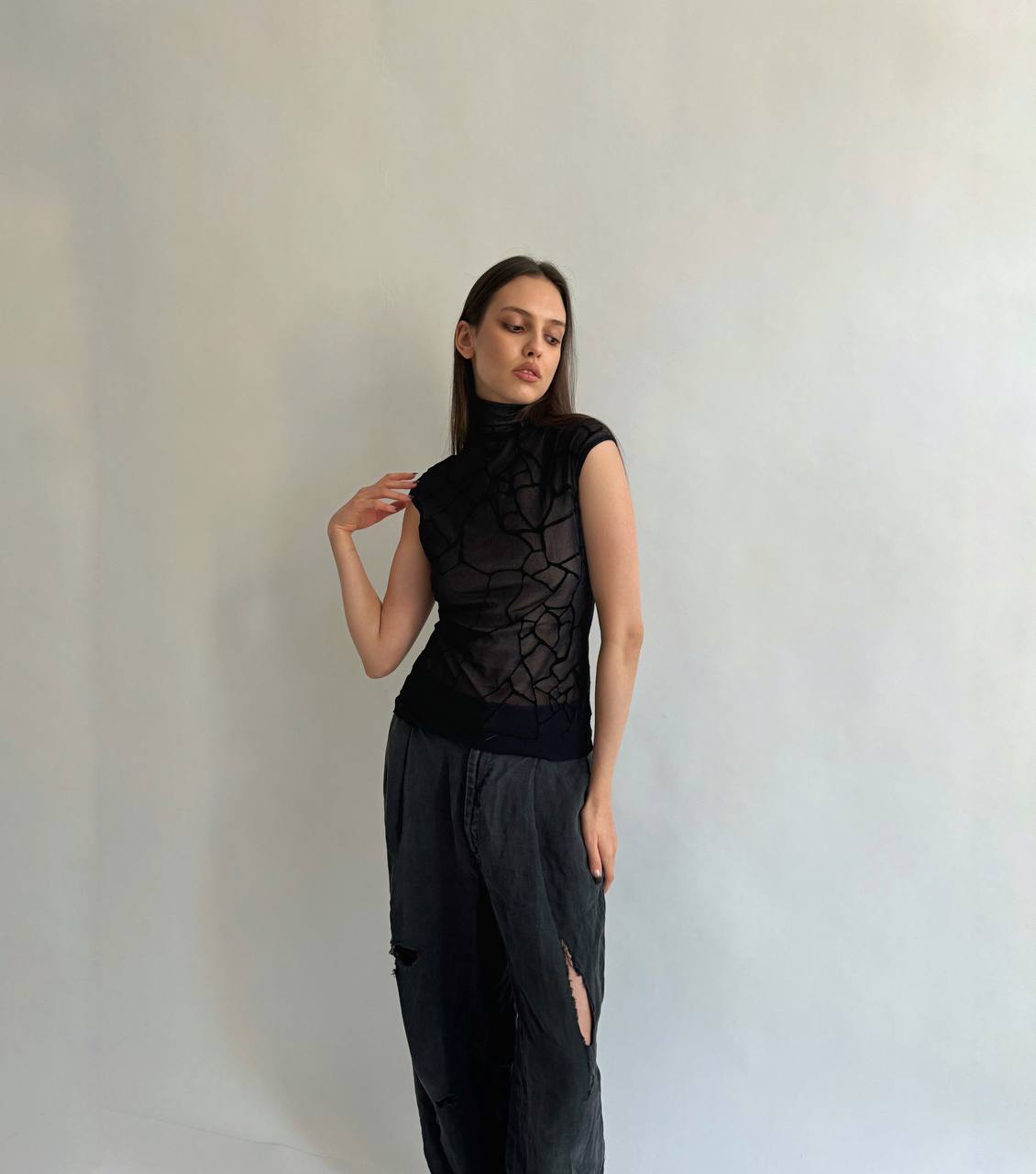 Vintage avant garde mesh top