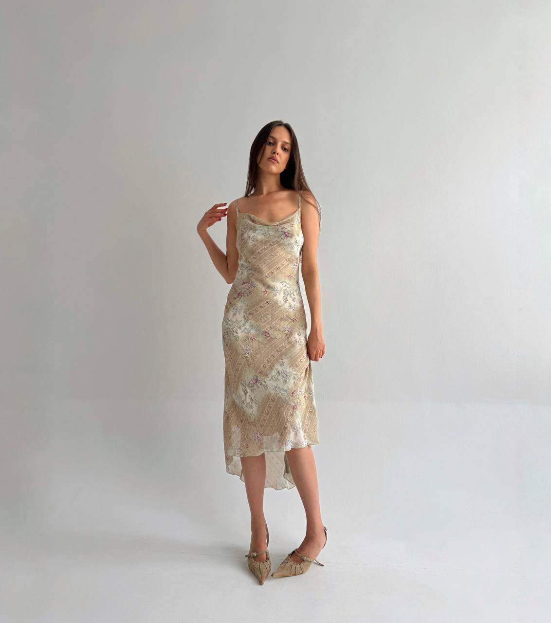 Vintage viscose asymmetrical dress