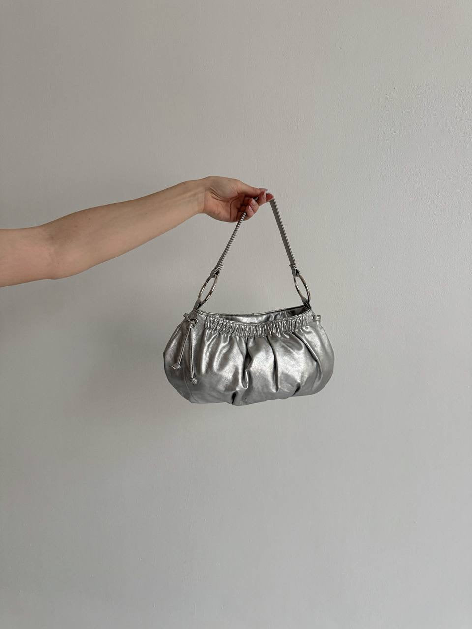 Vintage silver chrome shoulder bag