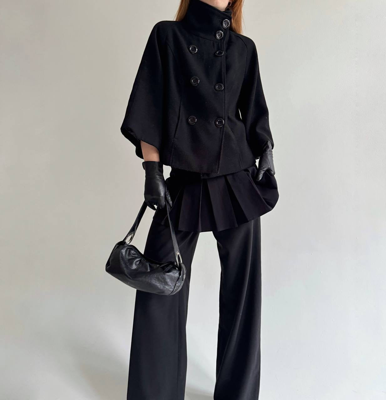 Vintage black cape jacket