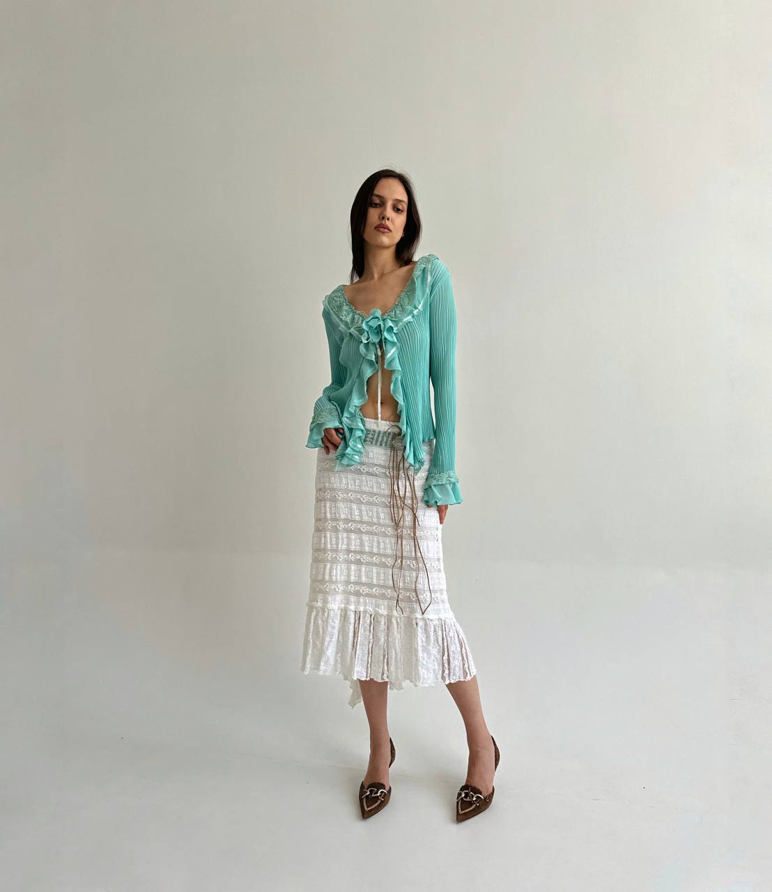 Vintage lace white skirt