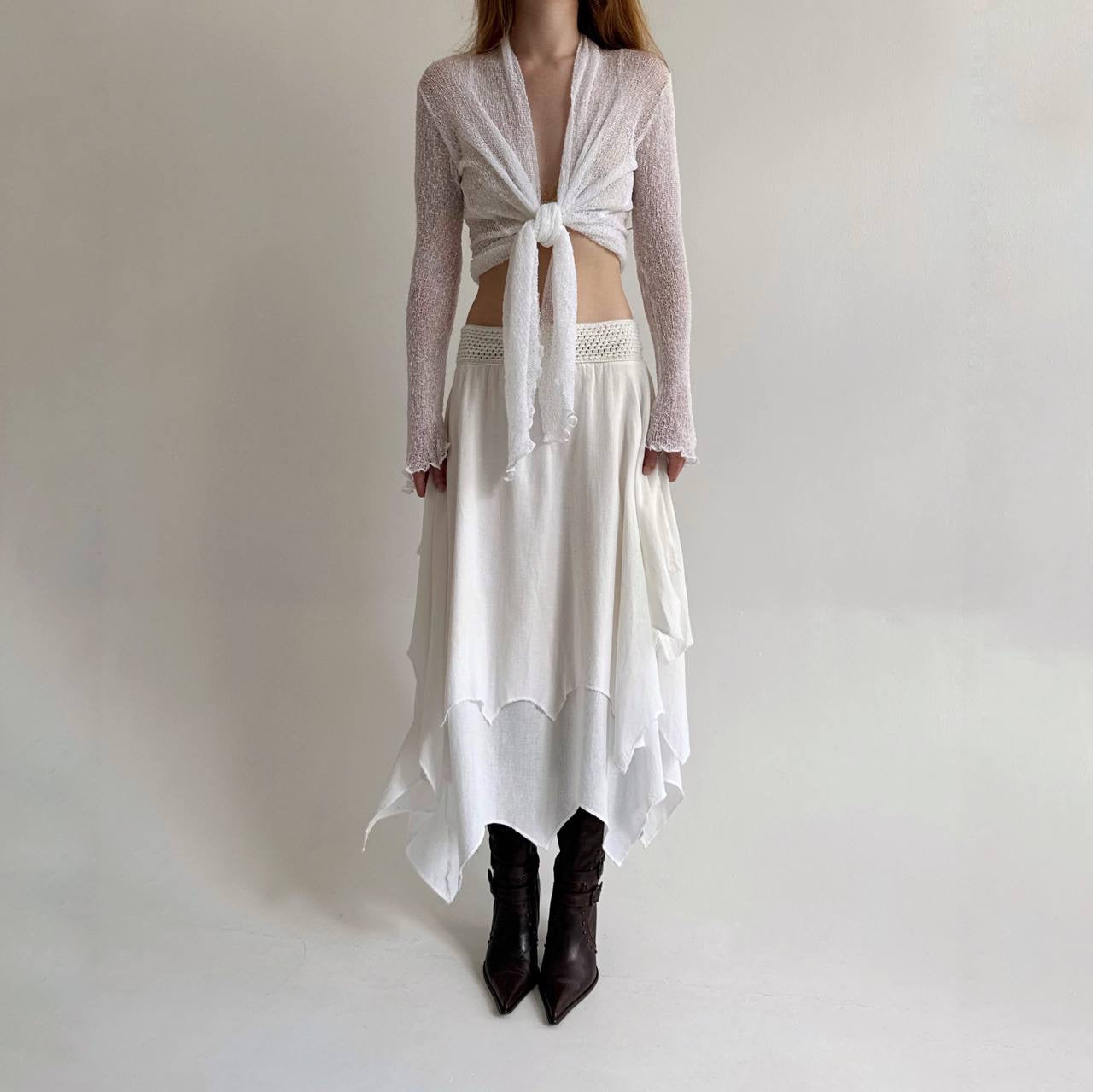 Vintage asymmetrical layered skirt