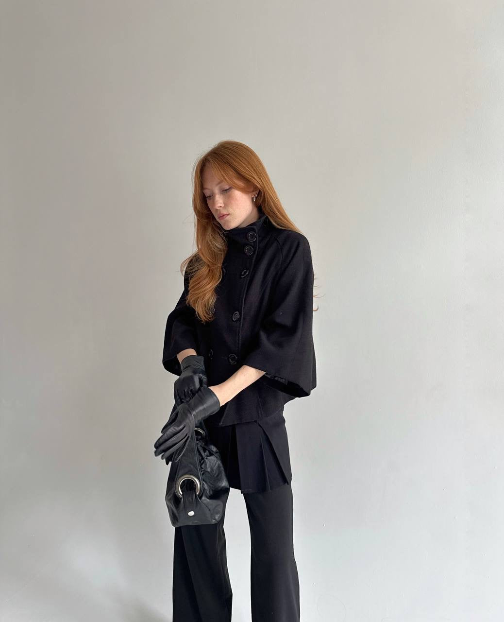 Vintage black cape jacket