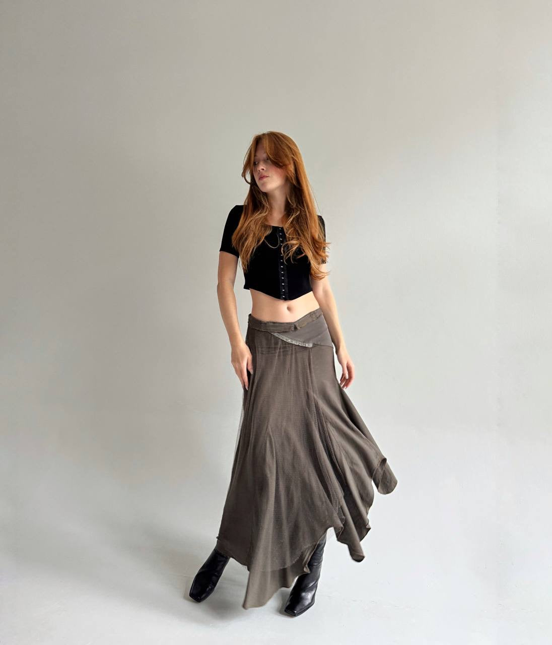 Y2K asymmetrical avant garde skirt