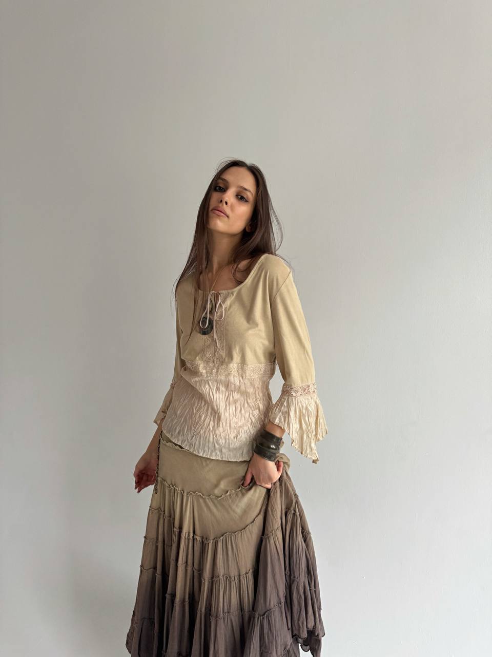 Vintage medieval boho blouse