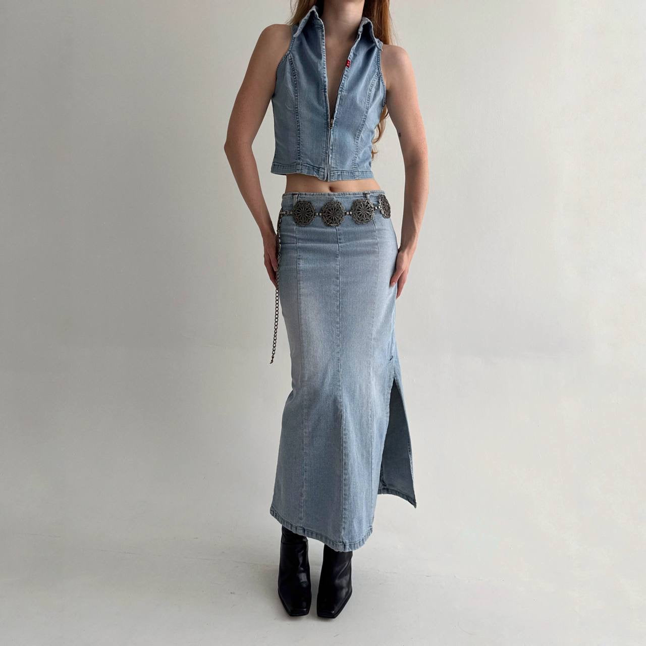 Vintage Y2K denim 2 piece set