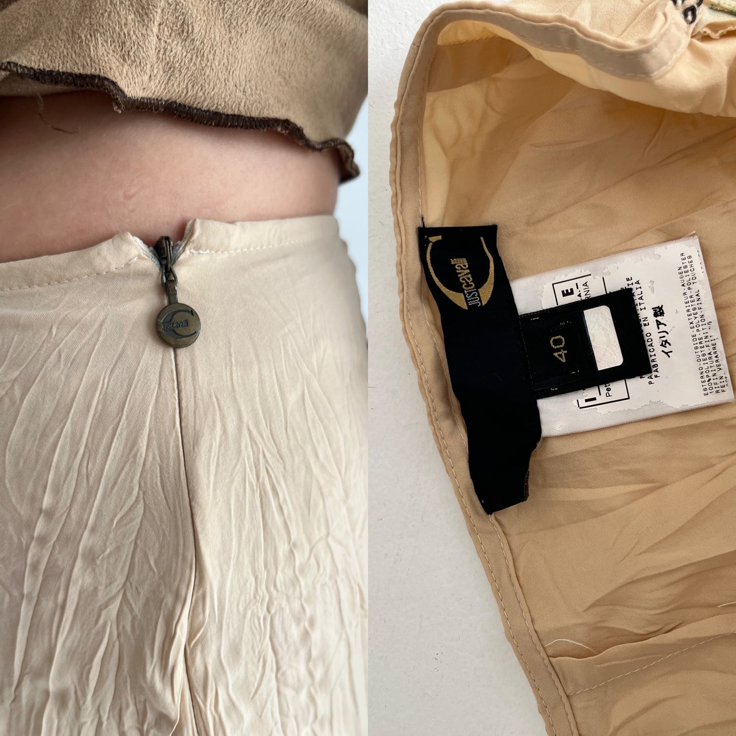 Roberto Cavalli beige skirt