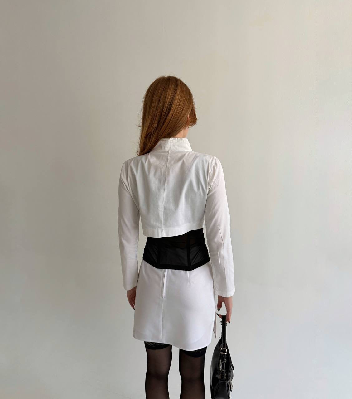 Vintage white cotton bolero